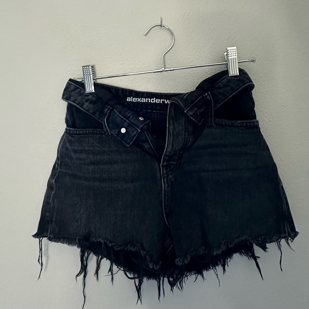 Alexander Wang Bite Flip Denim Short in Grey
